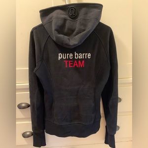 Pure Barre team embroidered Lululemon Scuba Hoodie